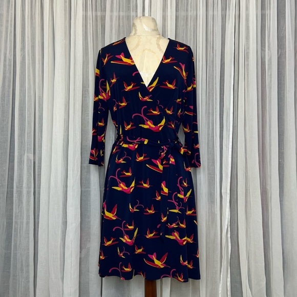 Leota Dresses & Skirts - Leota Humming Bird Wrap Dress